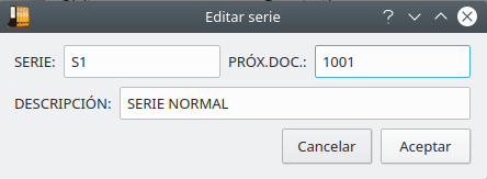 Editar serie