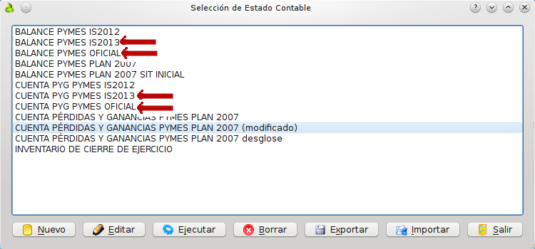 gestión estados exportación xml