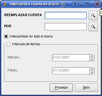 Intercambia cuenta en diario