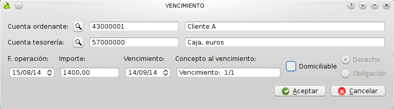Añadir vencimiento